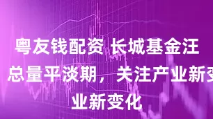 粤友钱配资 长城基金汪立：总量平淡期，关注产业新变化
